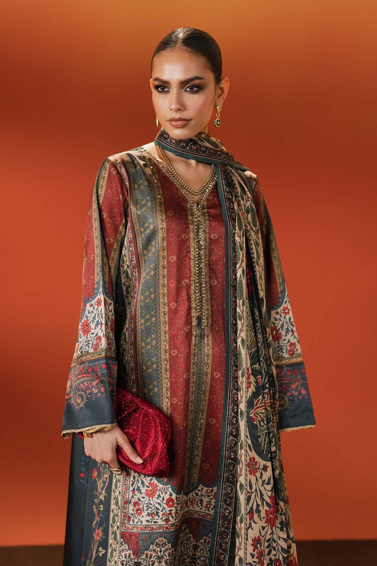 Maria B | Eid Collection 2026 | Mps-Ef26-04 Teal - Luxury Dress - available at Maria Faisal in UK and USA.