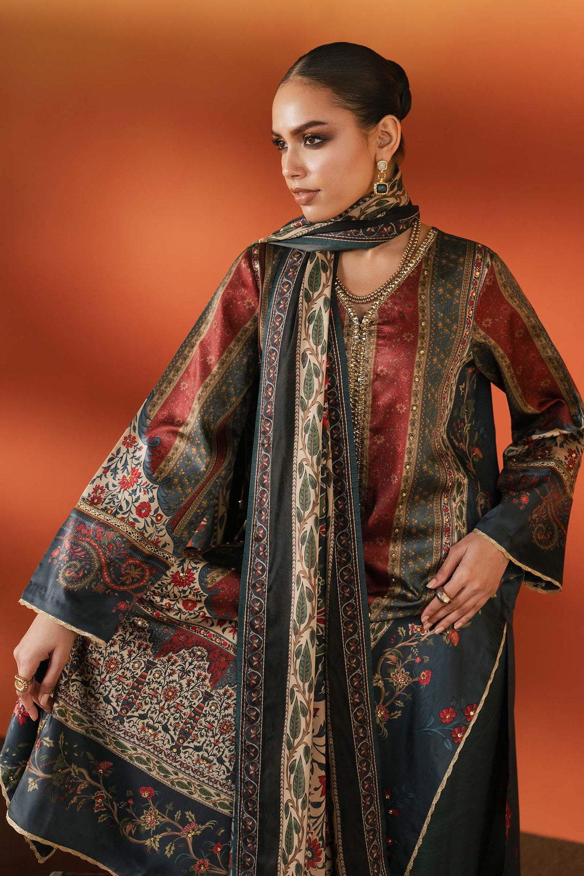 Maria B | Eid Collection 2026 | Mps-Ef26-04 Teal - Luxury Dress - available at Maria Faisal in UK and USA.