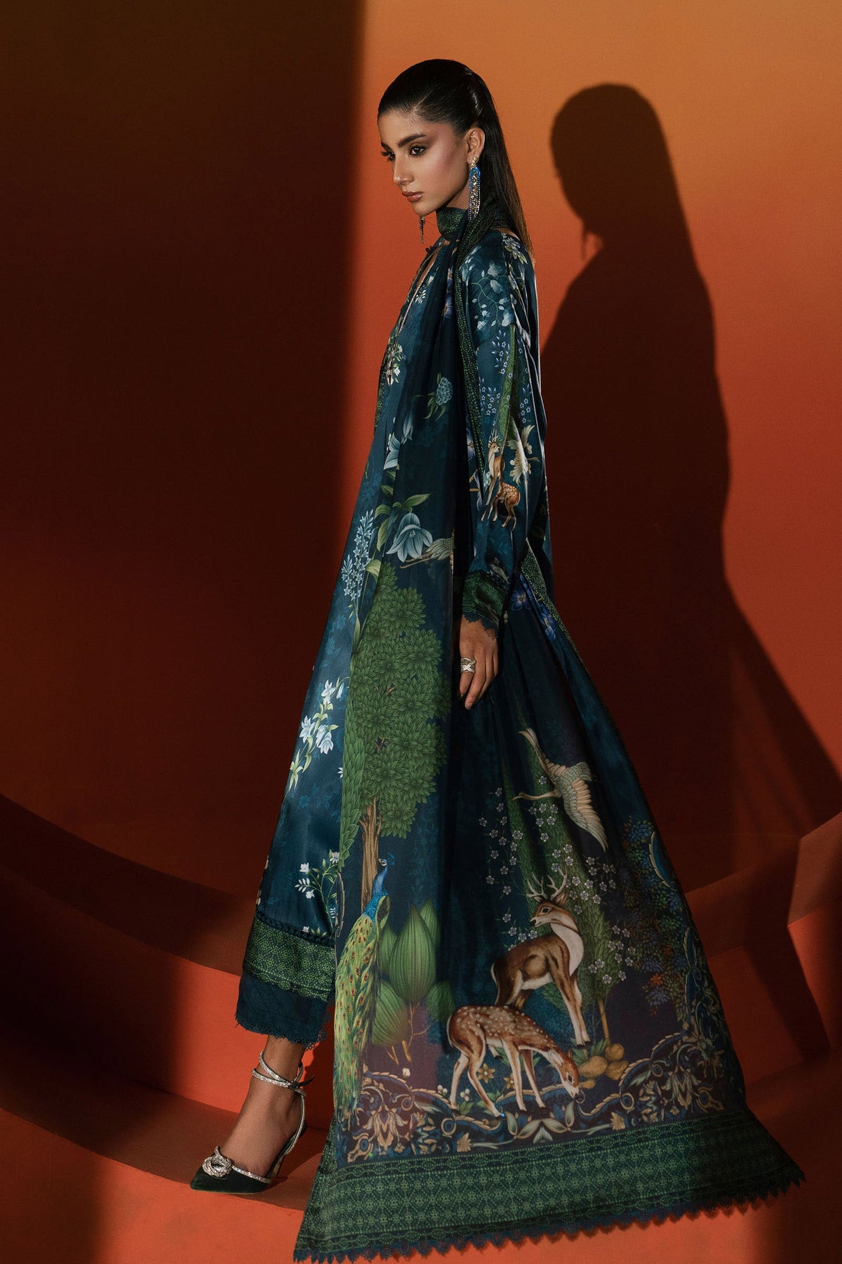 Maria B | Eid Collection 2026 | Mps-Ef26-05 Teal - Luxury Dress - available at Maria Faisal in UK and USA.