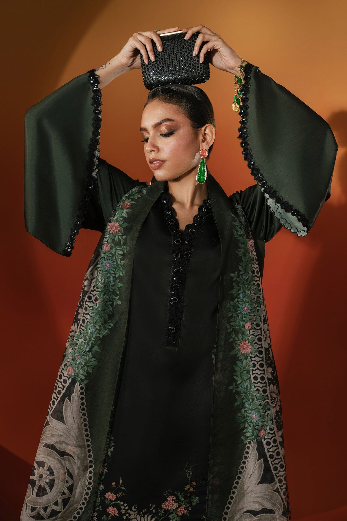 Maria B | Eid Collection 2026 | Mps-Ef26-06 Green - Luxury Dress - available at Maria Faisal in UK and USA.