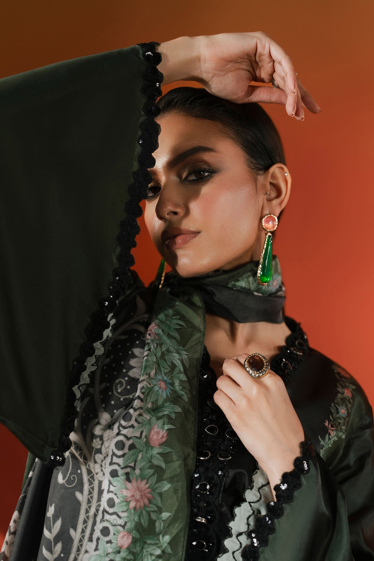 Maria B | Eid Collection 2026 | Mps-Ef26-06 Green - Luxury Dress - available at Maria Faisal in UK and USA.