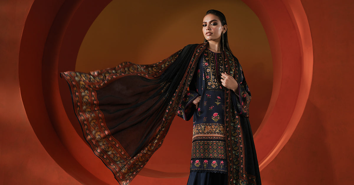 Maria B | Eid Collection 2026 | Mps-Ef26-07 Blue - Luxury Dress - available at Maria Faisal in UK and USA.