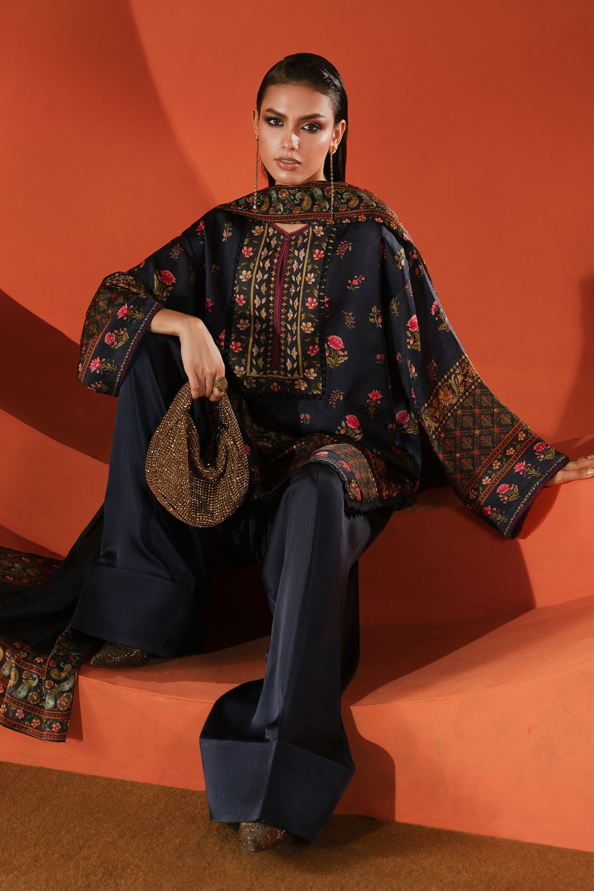 Maria B | Eid Collection 2026 | Mps-Ef26-07 Blue - Luxury Dress - available at Maria Faisal in UK and USA.