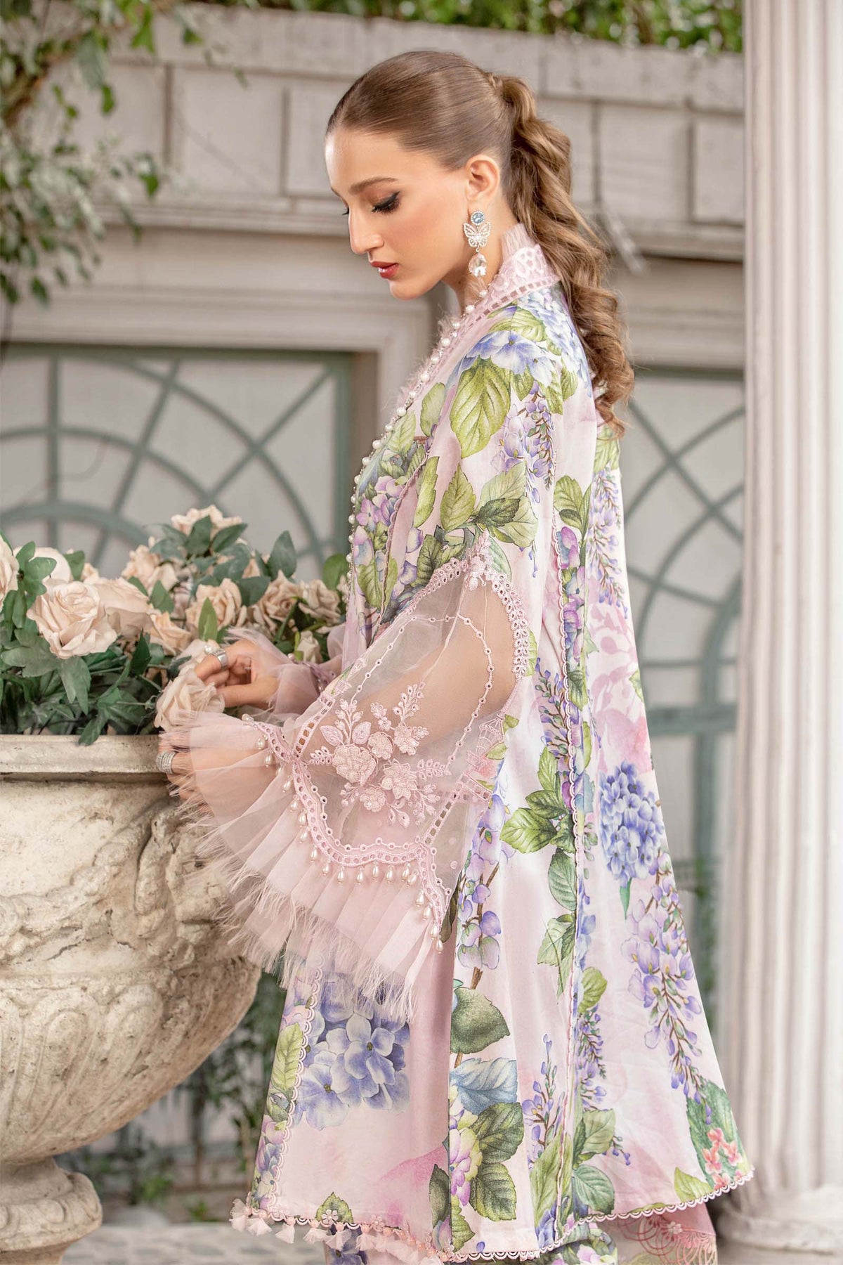 Maria B | M Prints | MPT-1901-A - Luxury Dress - available at Maria Faisal in UK and USA.