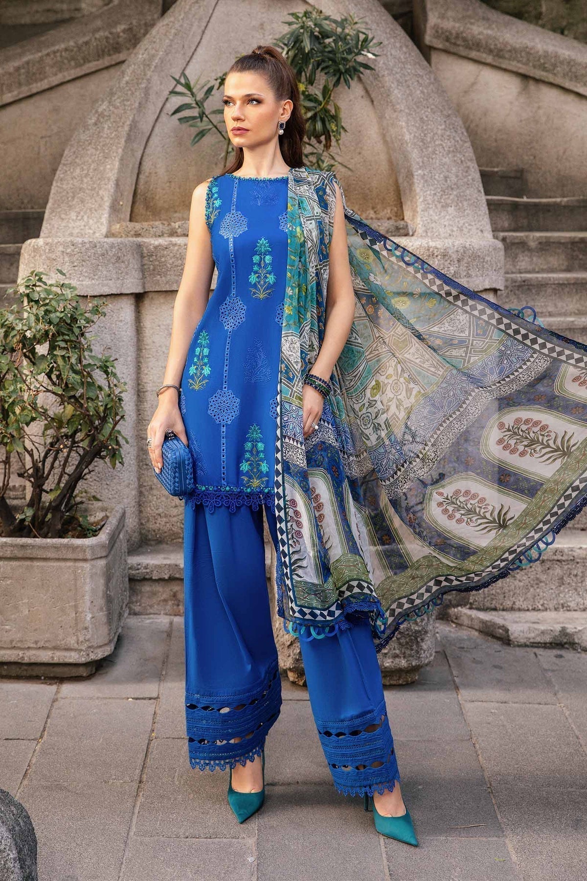 Maria B | M Prints Fall Edit 24 | MPT-2303-A - Ladies Clothes - Maria Faisal