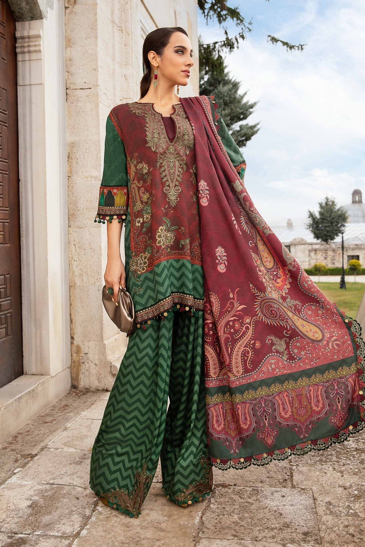 Maria B | M Prints Fall Edit 24 | MPT-2305-B - Ladies Clothes - Maria Faisal