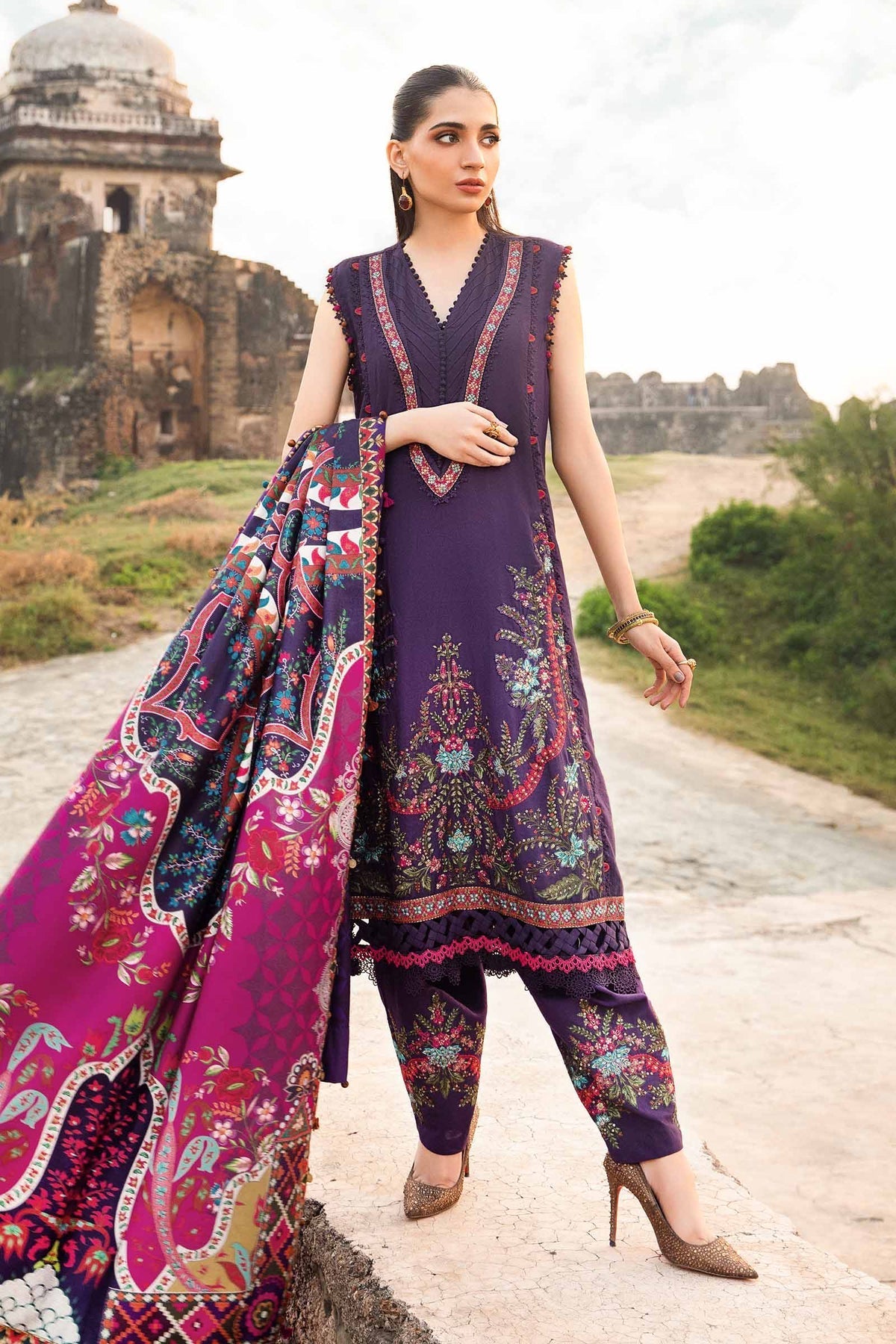 Maria B | M Prints Winter 24 | MPT-2402-A - Ladies Clothes - Maria Faisal