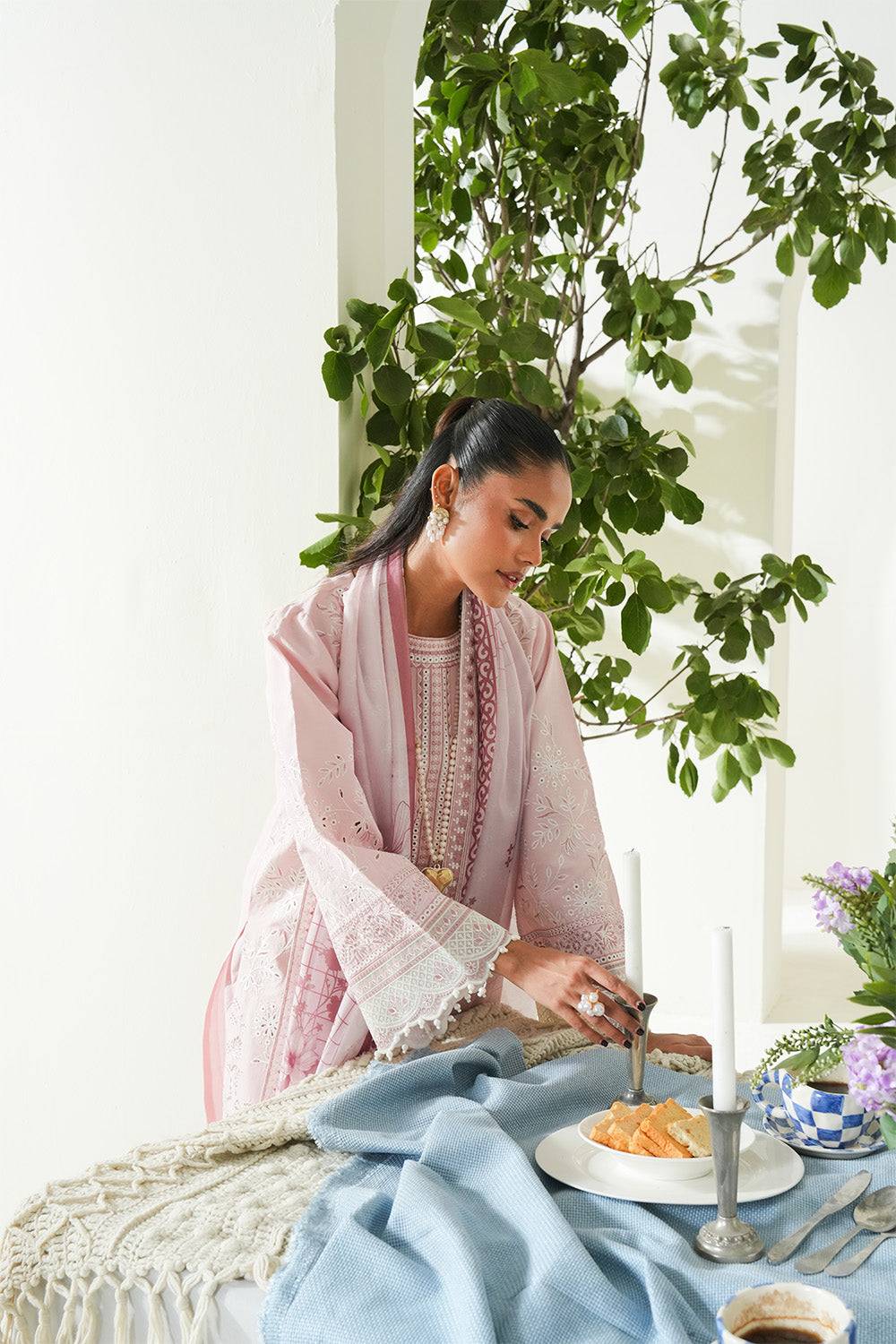 Maryum N Maria | Soiree Lawn | Salmon by Maria Faisal - Registered Vendor of : Maryam N Maria - type : Ladies Clothes - 100% original wedding dresses