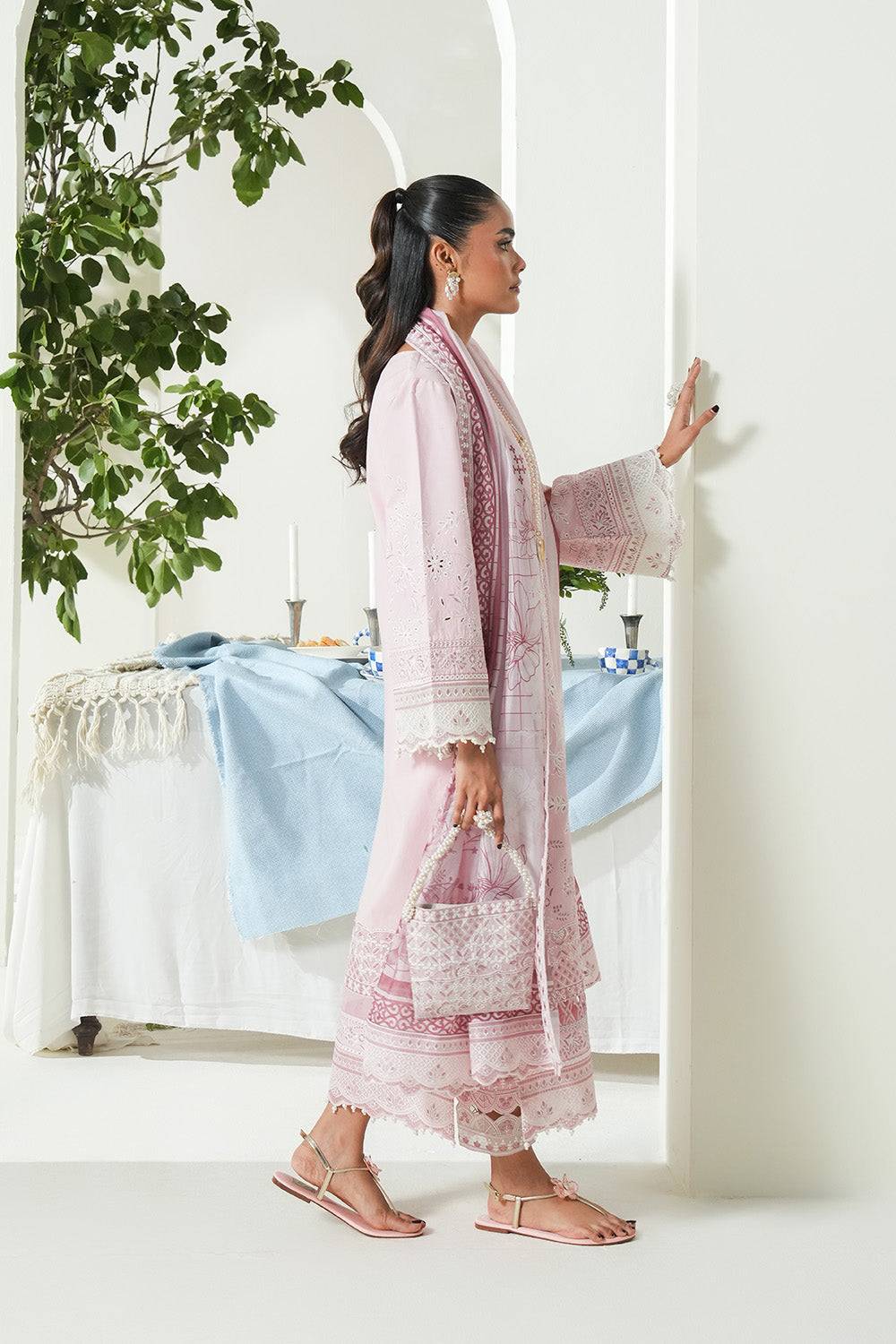 Maryum N Maria | Soiree Lawn | Salmon by Maria Faisal - Registered Vendor of : Maryam N Maria - type : Ladies Clothes - 100% original wedding dresses