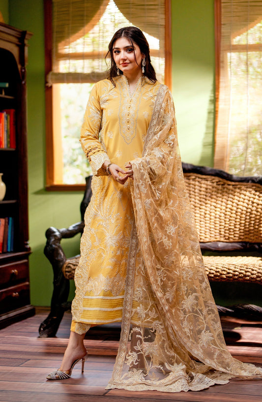 Maryum N Maria | Luxury Lawn 24 | Lamya - Ladies Clothes - Maria Faisal