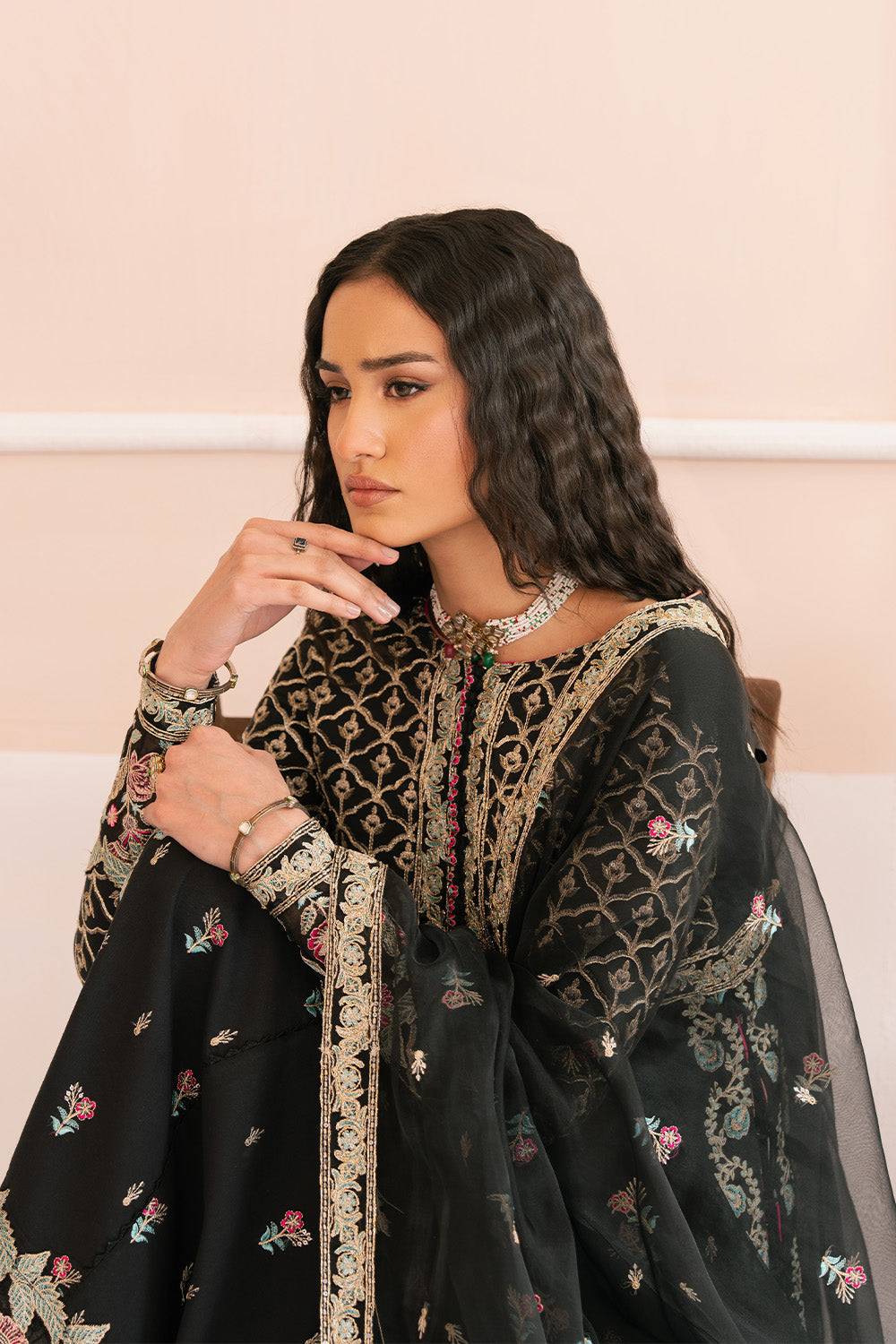 Maryum N Maria | Eid Luxury Lawn 25 | AHOU - MS50146 by Maria Faisal - Registered Vendor of : Maryum N Maria - type : Ladies Clothes - 100% original wedding dresses