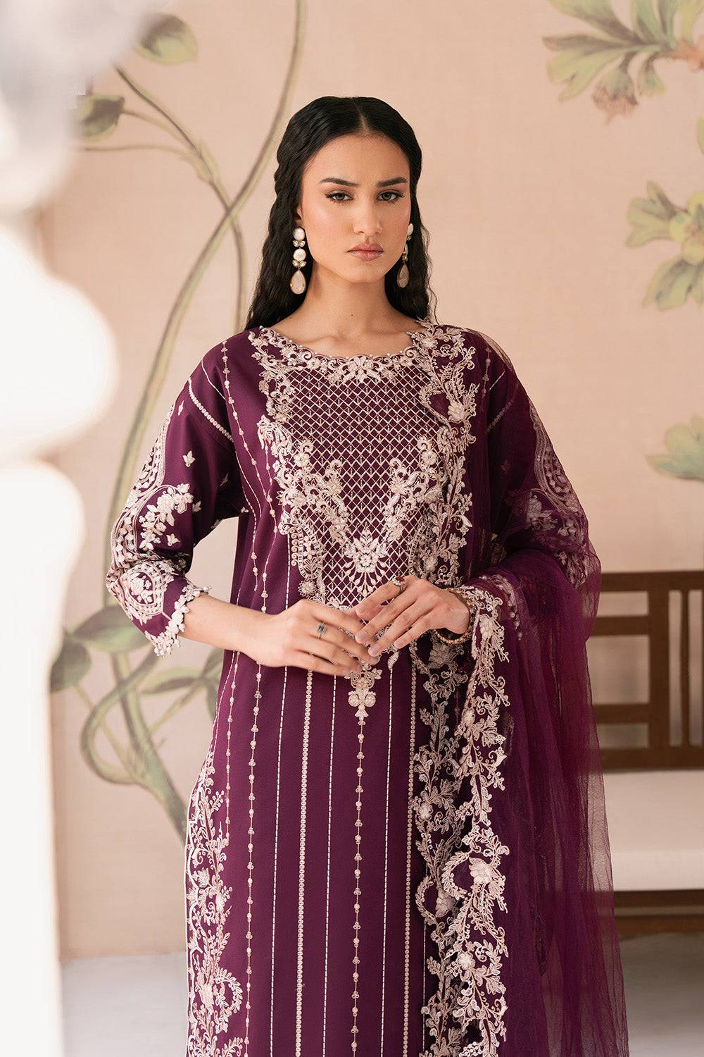 Maryum N Maria | Eid Luxury Lawn 25 | ALALEH - MS50163 by Maria Faisal - Registered Vendor of : Maryum N Maria - type : Ladies Clothes - 100% original wedding dresses
