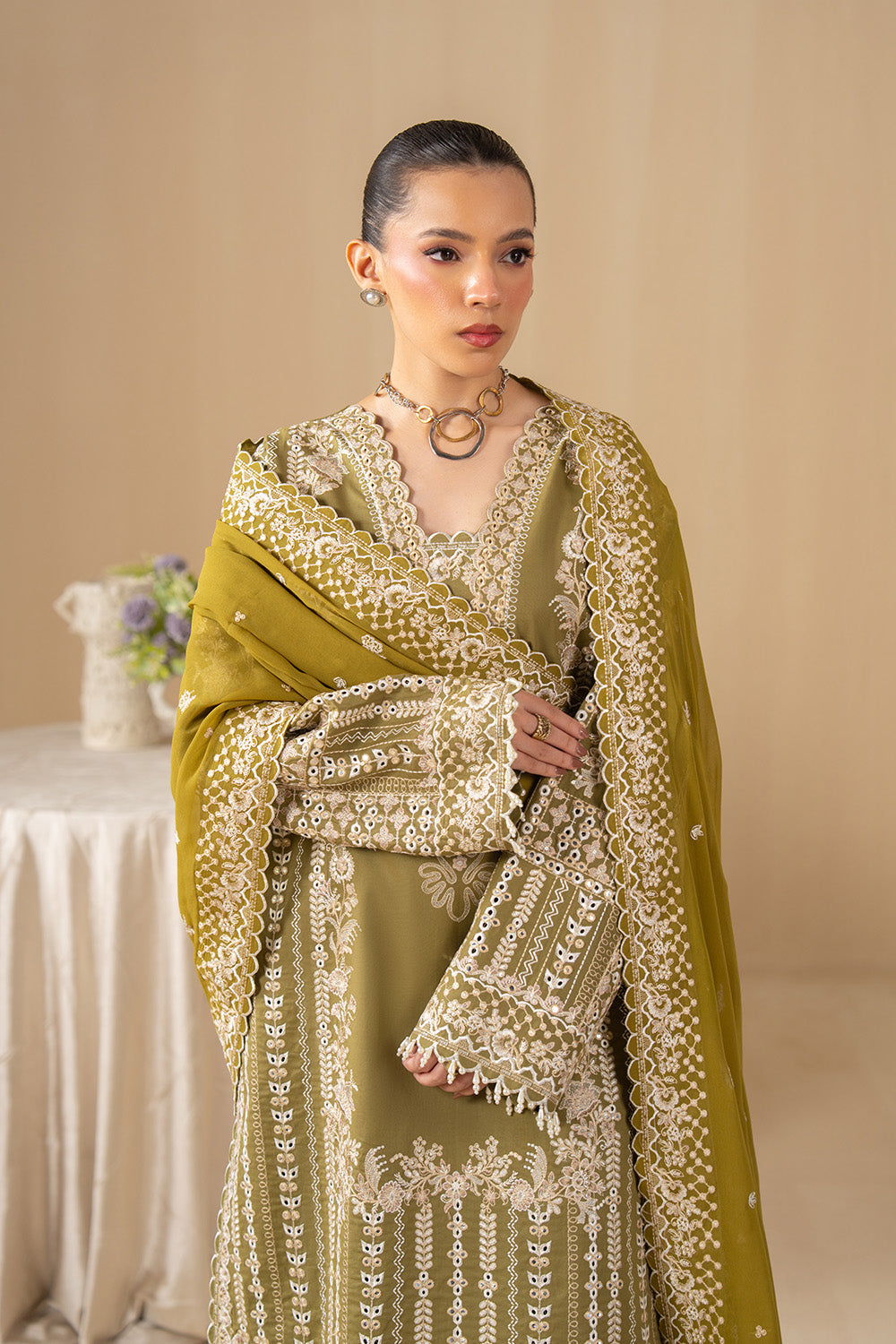 Maryum N Maria | The Eid Affair | NARIN - MSS6382 - Luxury Dress - available at Maria Faisal in UK and USA.