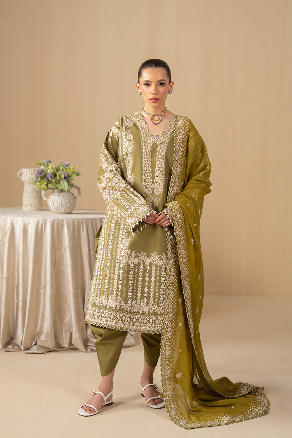 Maryum N Maria | The Eid Affair | NARIN - MSS6382 - Luxury Dress - available at Maria Faisal in UK and USA.