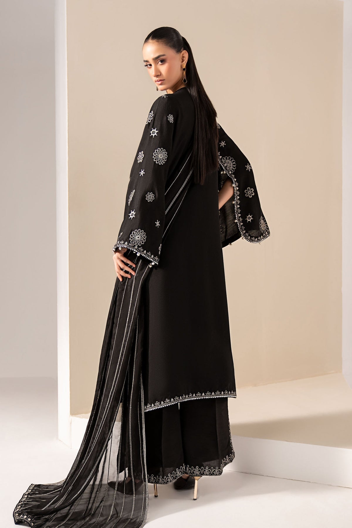 Maria B | Eid Collection 2026 | Mst-Ef26-08 Black - Luxury Dress - available at Maria Faisal in UK and USA.