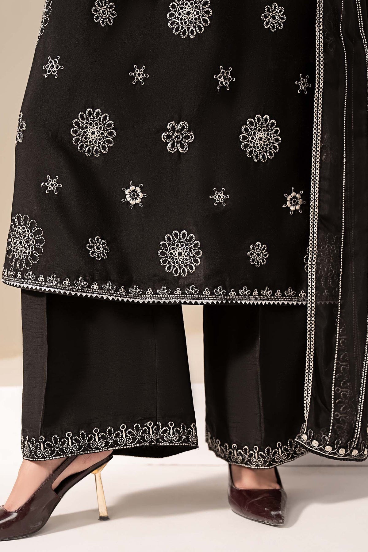 Maria B | Eid Collection 2026 | Mst-Ef26-08 Black - Luxury Dress - available at Maria Faisal in UK and USA.