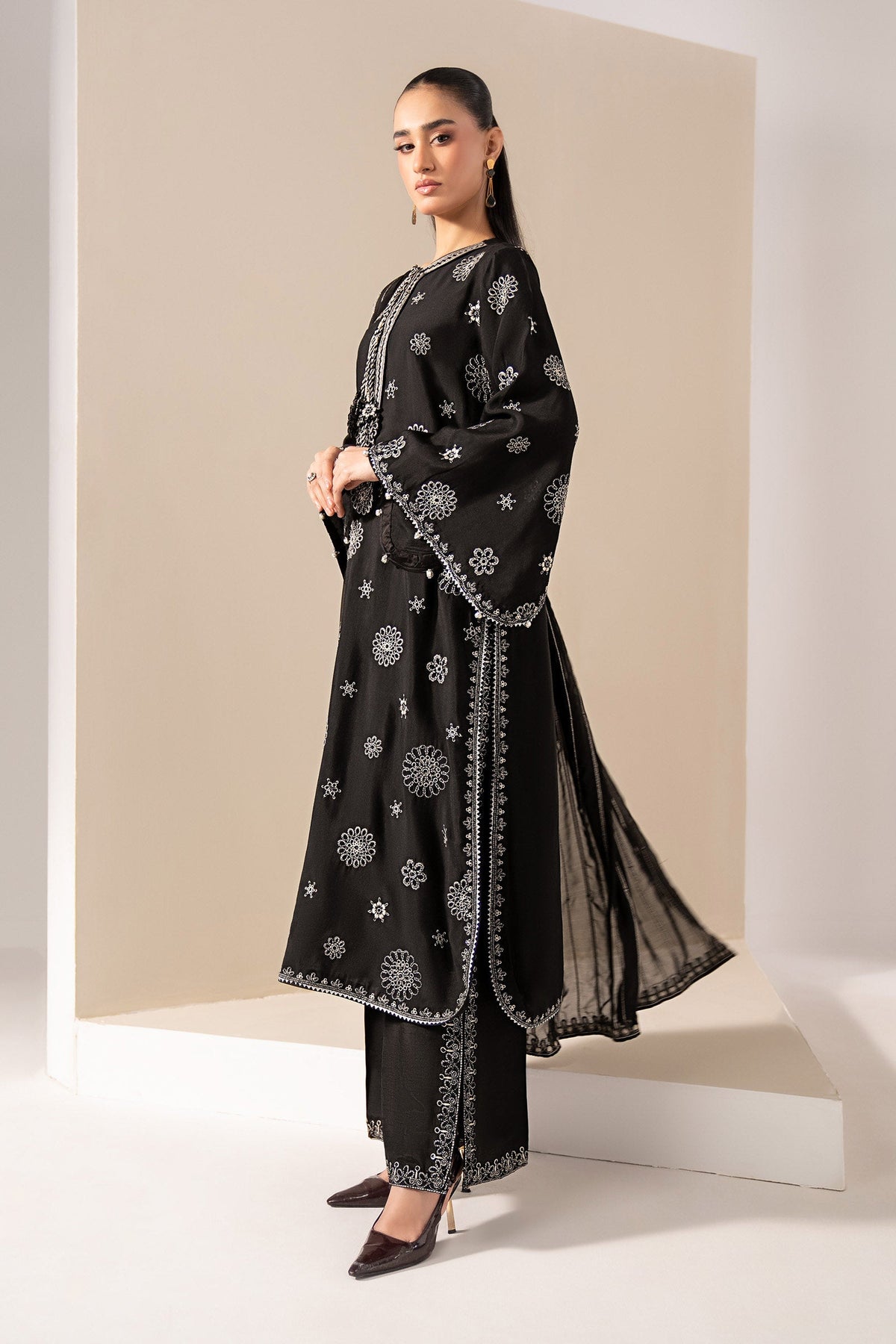Maria B | Eid Collection 2026 | Mst-Ef26-08 Black - Luxury Dress - available at Maria Faisal in UK and USA.