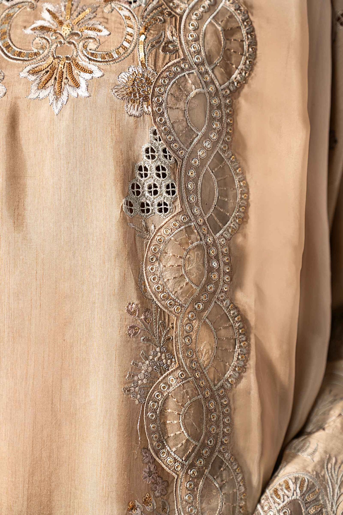 Maria B | Eid Collection 2026 | Mst-Ef26-33 Beige - Luxury Dress - available at Maria Faisal in UK and USA.