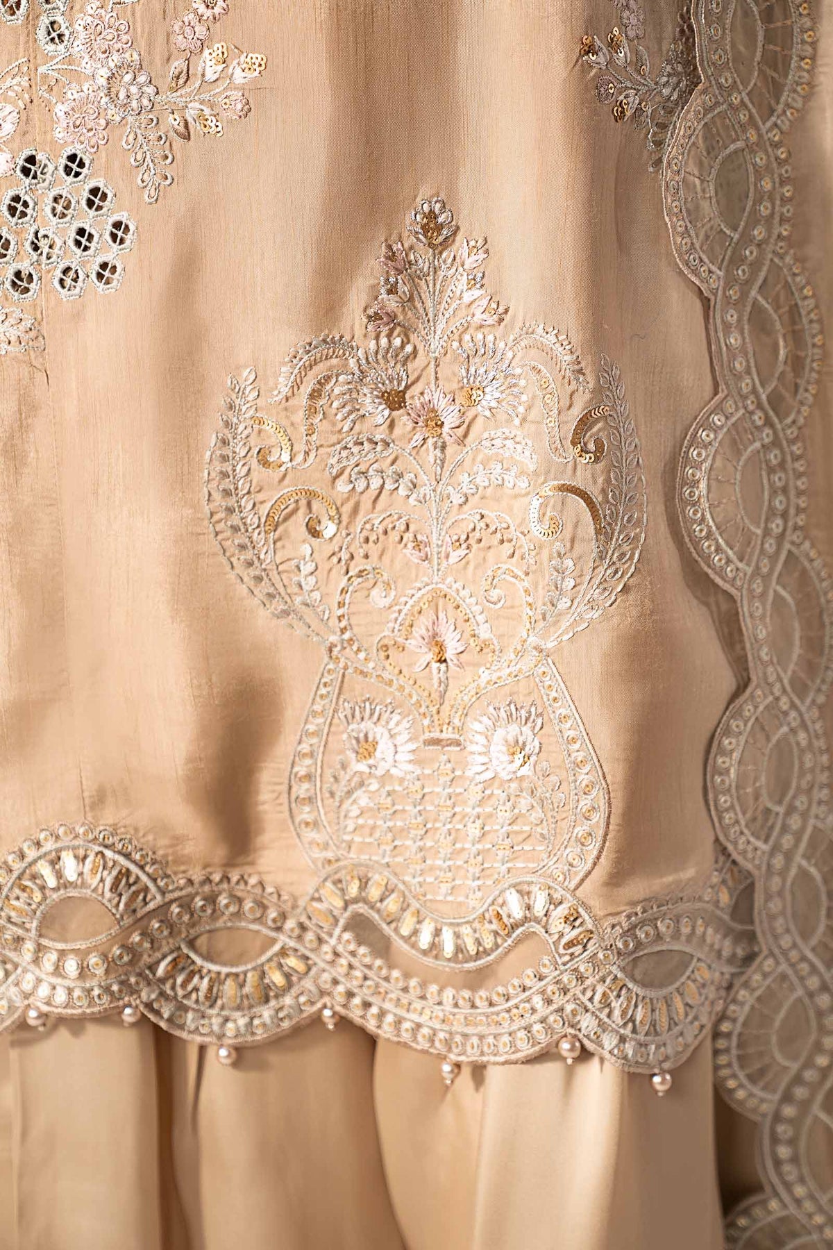 Maria B | Eid Collection 2026 | Mst-Ef26-33 Beige - Luxury Dress - available at Maria Faisal in UK and USA.