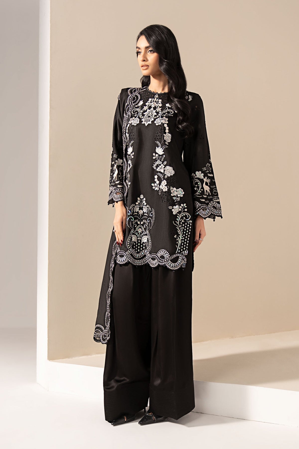 Maria B | Eid Collection 2026 | Mst-Ef26-33 Black - Luxury Dress - available at Maria Faisal in UK and USA.