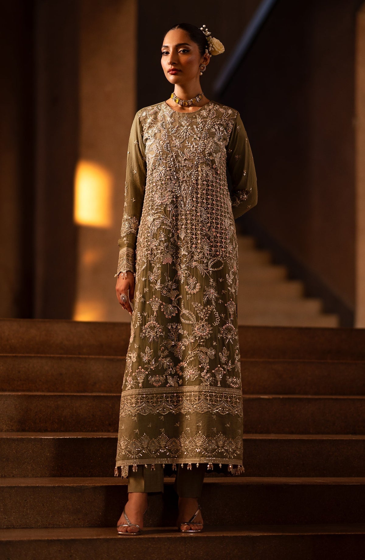 Emaan Adeel | Casabella Wedding Formals | LIORA - Designer Dress with Intricate embroidery and embellishments. Shop elegent wedding dress at Maria Faisal.