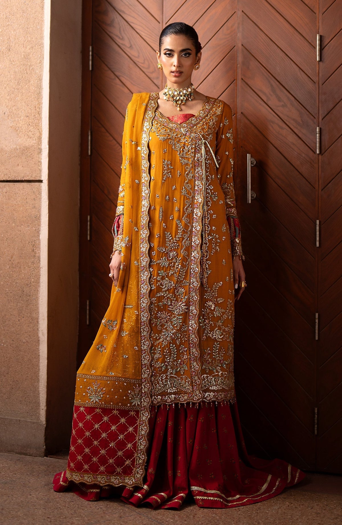 Emaan Adeel | Casabella Wedding Formals | SOLENE - Designer Dress with Intricate embroidery and embellishments. Shop elegent wedding dress at Maria Faisal.