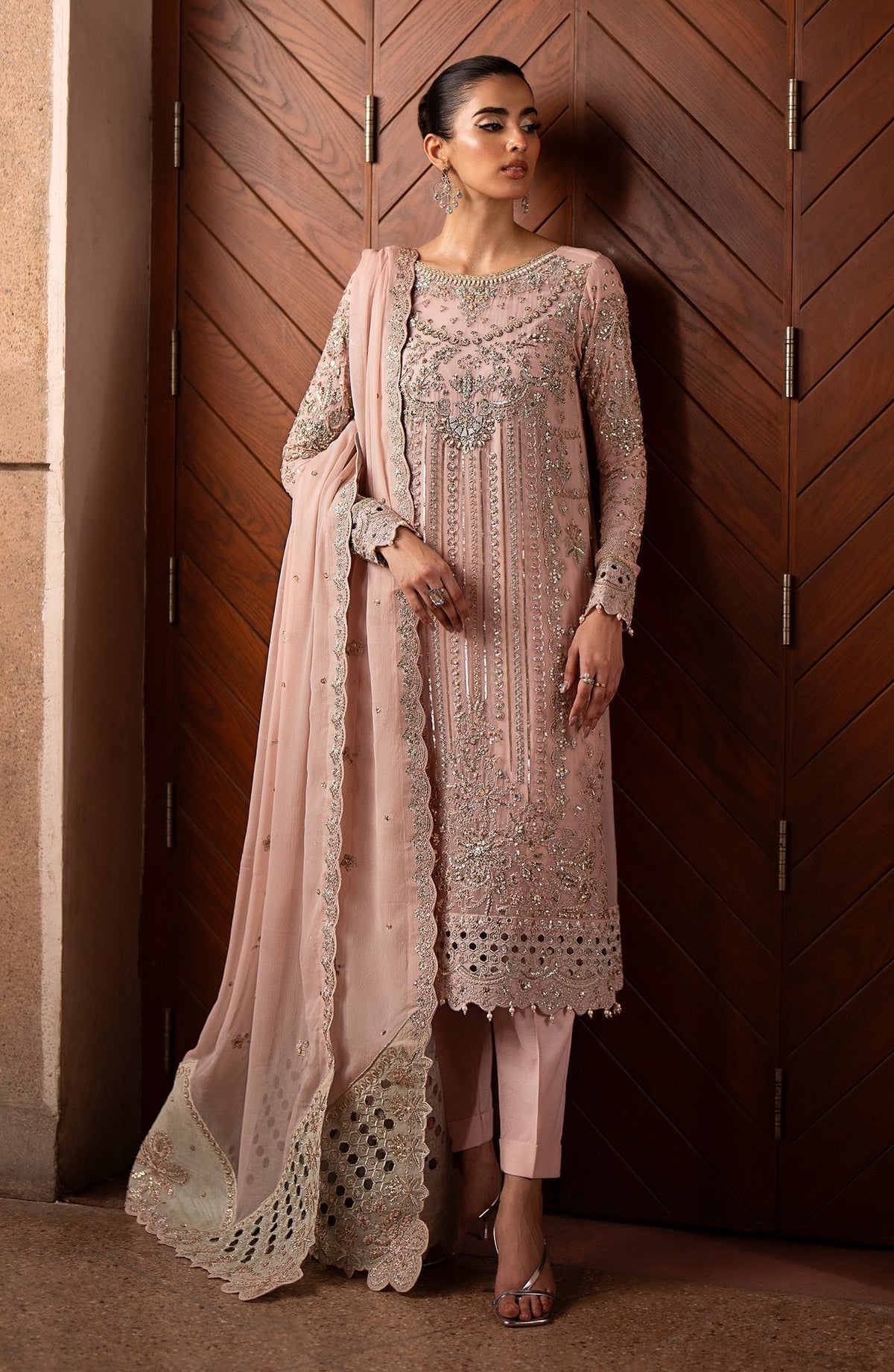 Emaan Adeel | Casabella Wedding Formals | KAYLIN - Designer Dress with Intricate embroidery and embellishments. Shop elegent wedding dress at Maria Faisal.