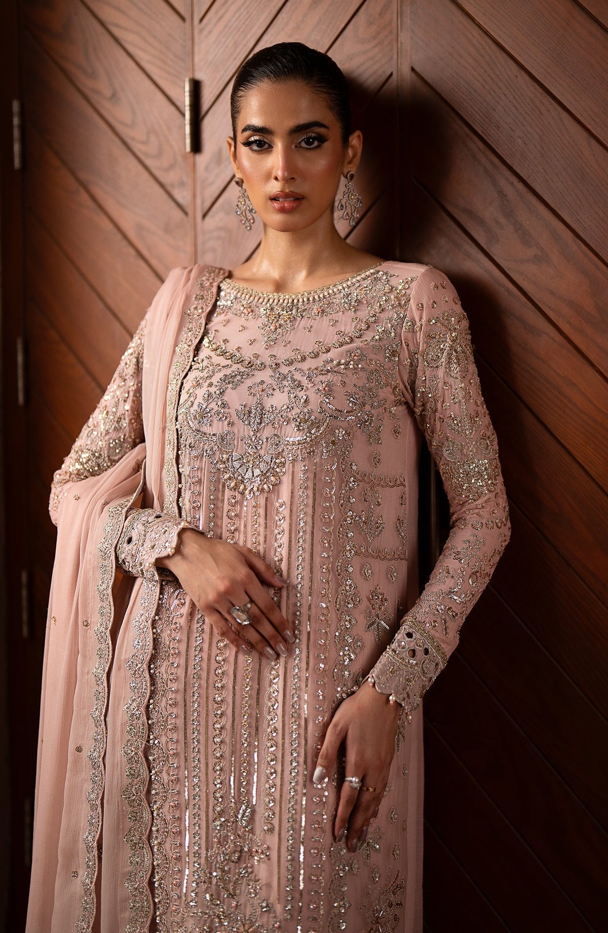 Emaan Adeel | Casabella Wedding Formals | KAYLIN - Designer Dress with Intricate embroidery and embellishments. Shop elegent wedding dress at Maria Faisal.