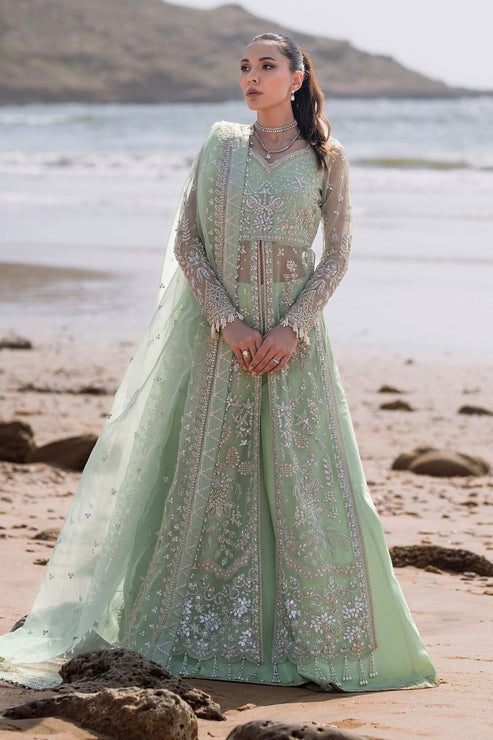 Emaan Adeel | Kamari Reveuse Wedding Formals | NOIR - Designer Dress with Intricate embroidery and embellishments. Shop elegent wedding dress at Maria Faisal.