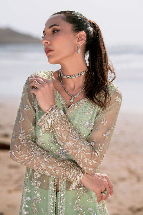 Emaan Adeel | Kamari Reveuse Wedding Formals | NOIR - Designer Dress with Intricate embroidery and embellishments. Shop elegent wedding dress at Maria Faisal.