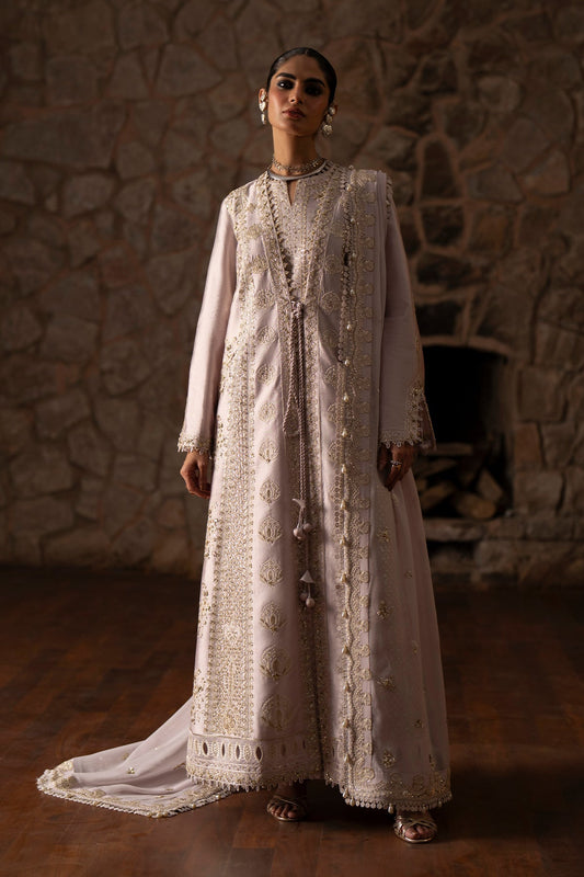 style shirt with culottes - Saad Bin Shahzad | Silk'25 | ADEEN - Festive Dress - available at Maria Faisal in UK and USA.