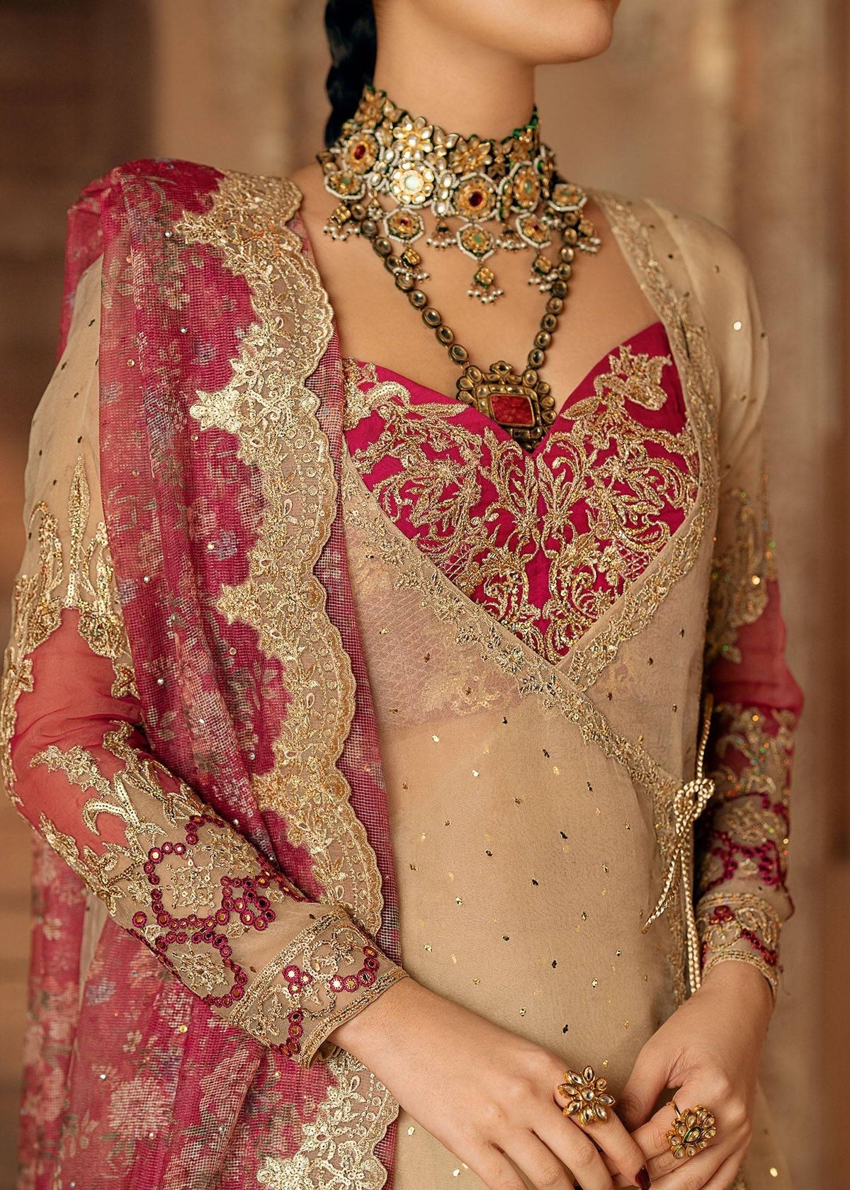 Fozia Khalid | Chamakh Dhamakh Wedding Festivity | Roka by Maria Faisal - Registered Vendor of : Fozia Khalid - type : Ladies Clothes - 100% original wedding dresses