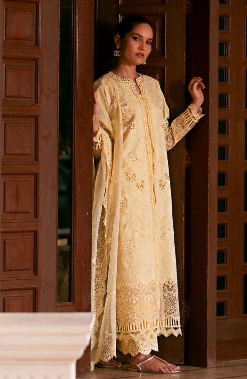 Emaan Adeel | Navaeh Luxury Pret | ADARA - Designer Dress with Intricate embroidery and embellishments. Shop elegent wedding dress at Maria Faisal.
