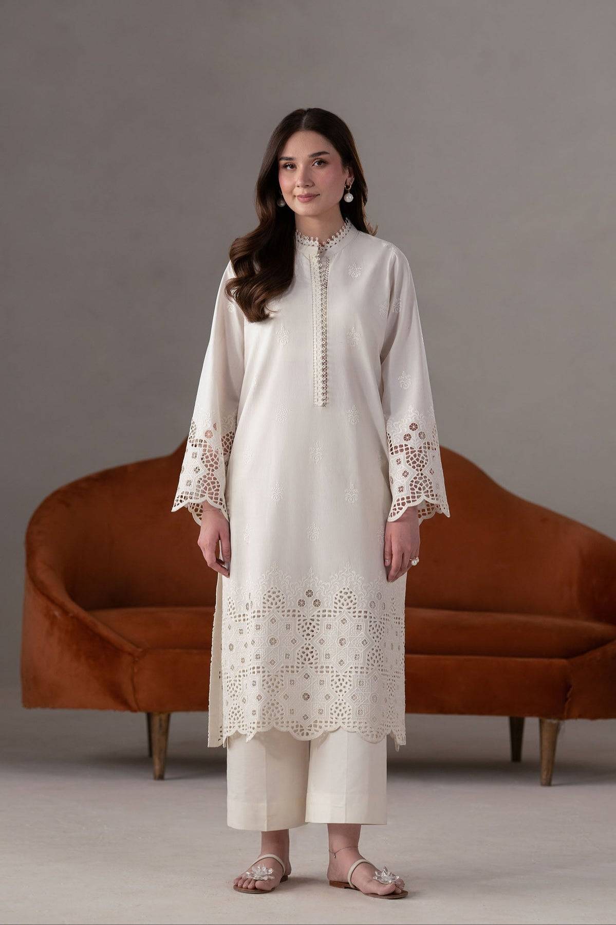 Akbar Aslam | Pret Lawn | Ecru by Maria Faisal - Registered Vendor of : Akbar Aslam - type : Ladies Clothes - 100% original wedding dresses