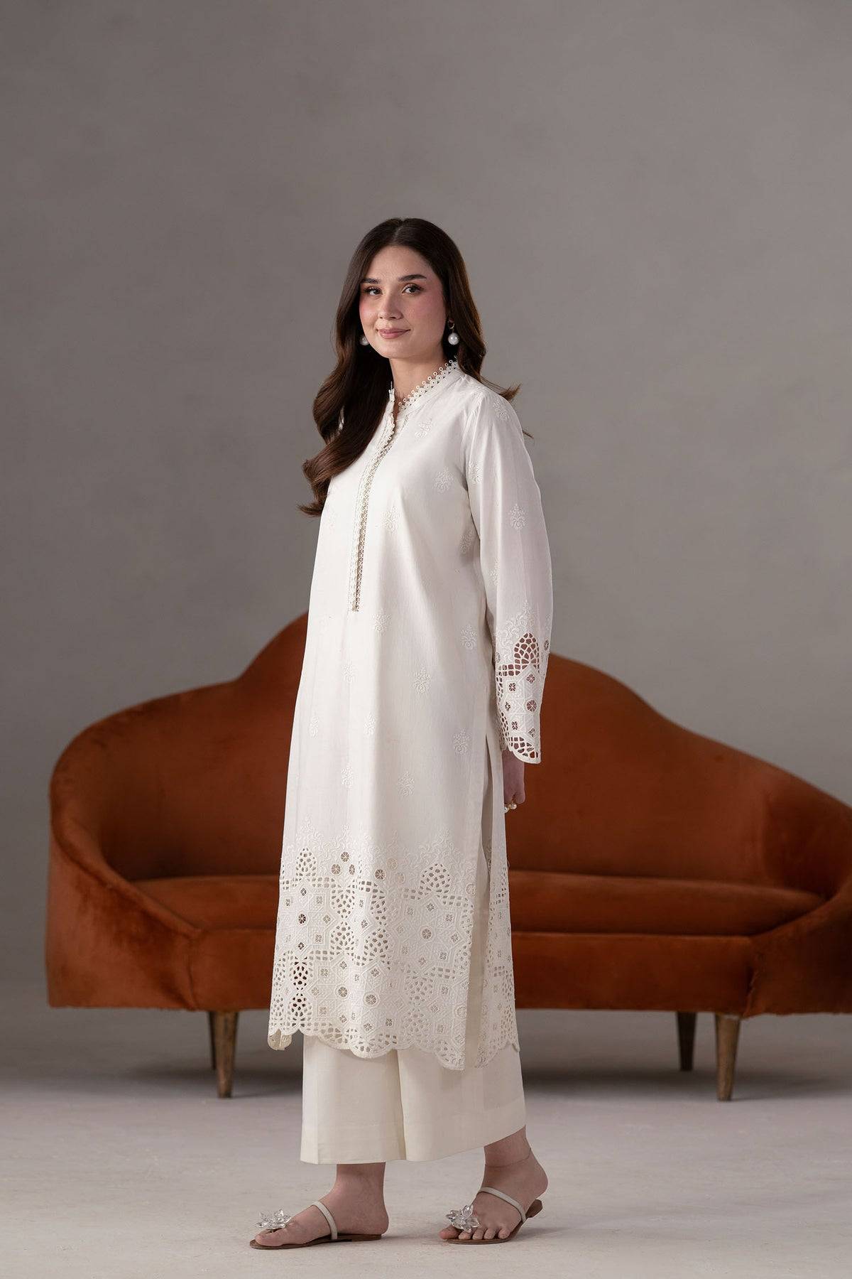 Akbar Aslam | Pret Lawn | Ecru by Maria Faisal - Registered Vendor of : Akbar Aslam - type : Ladies Clothes - 100% original wedding dresses