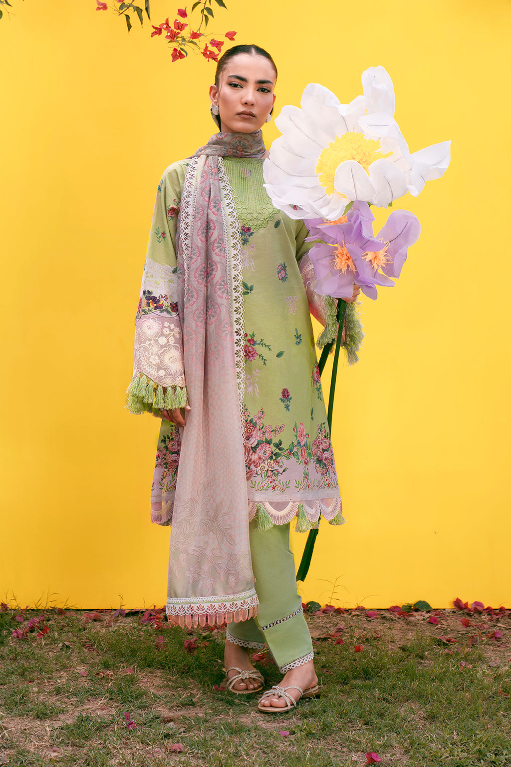 Sardinia | Cocktail Luxury Lawn | BASIL - Designer Dress with Intricate embroidery and embellishments. Shop elegent wedding dress at Maria Faisal.