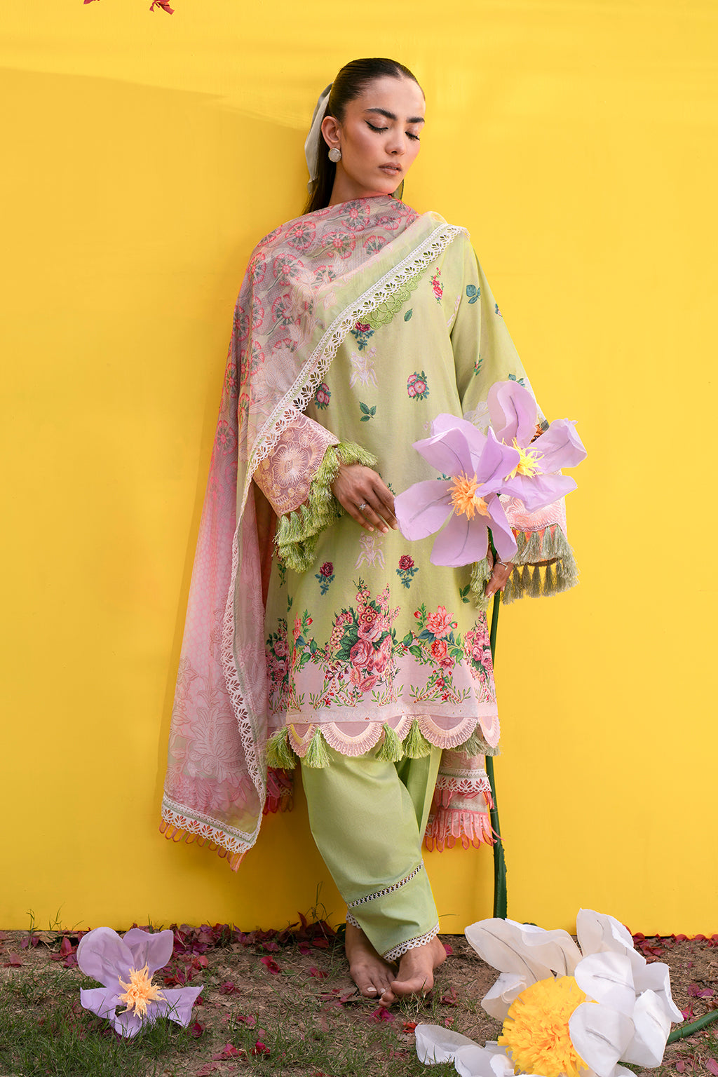 Sardinia | Cocktail Luxury Lawn | BASIL - Designer Dress with Intricate embroidery and embellishments. Shop elegent wedding dress at Maria Faisal.