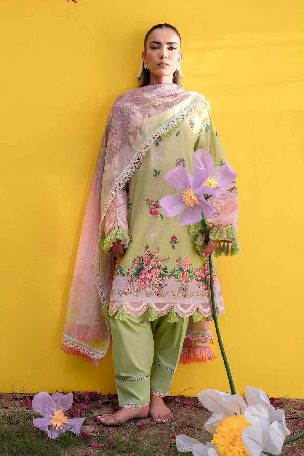 Sardinia | Cocktail Luxury Lawn | BASIL - Designer Dress with Intricate embroidery and embellishments. Shop elegent wedding dress at Maria Faisal.