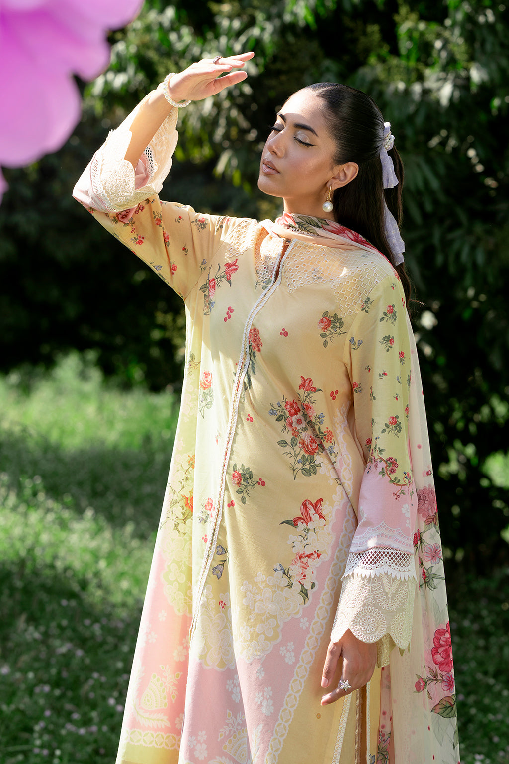 Sardinia | Cocktail Luxury Lawn | DAISY - Designer Dress with Intricate embroidery and embellishments. Shop elegent wedding dress at Maria Faisal.