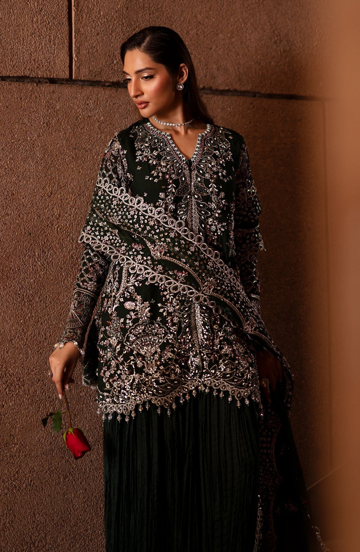 Emaan Adeel | Casabella Wedding Formals | ARISTA - Designer Dress with Intricate embroidery and embellishments. Shop elegent wedding dress at Maria Faisal.