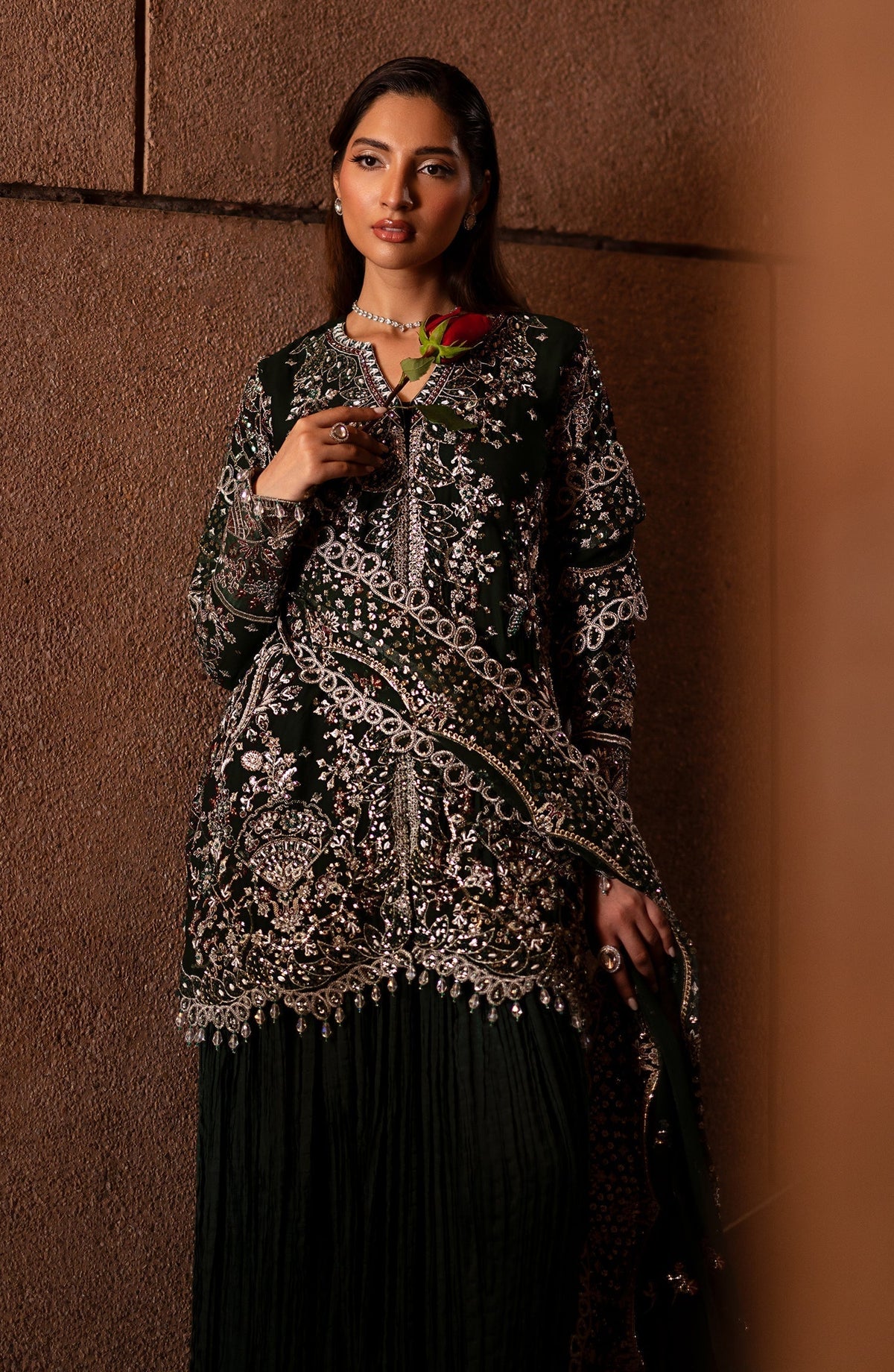 Emaan Adeel | Casabella Wedding Formals | ARISTA - Designer Dress with Intricate embroidery and embellishments. Shop elegent wedding dress at Maria Faisal.