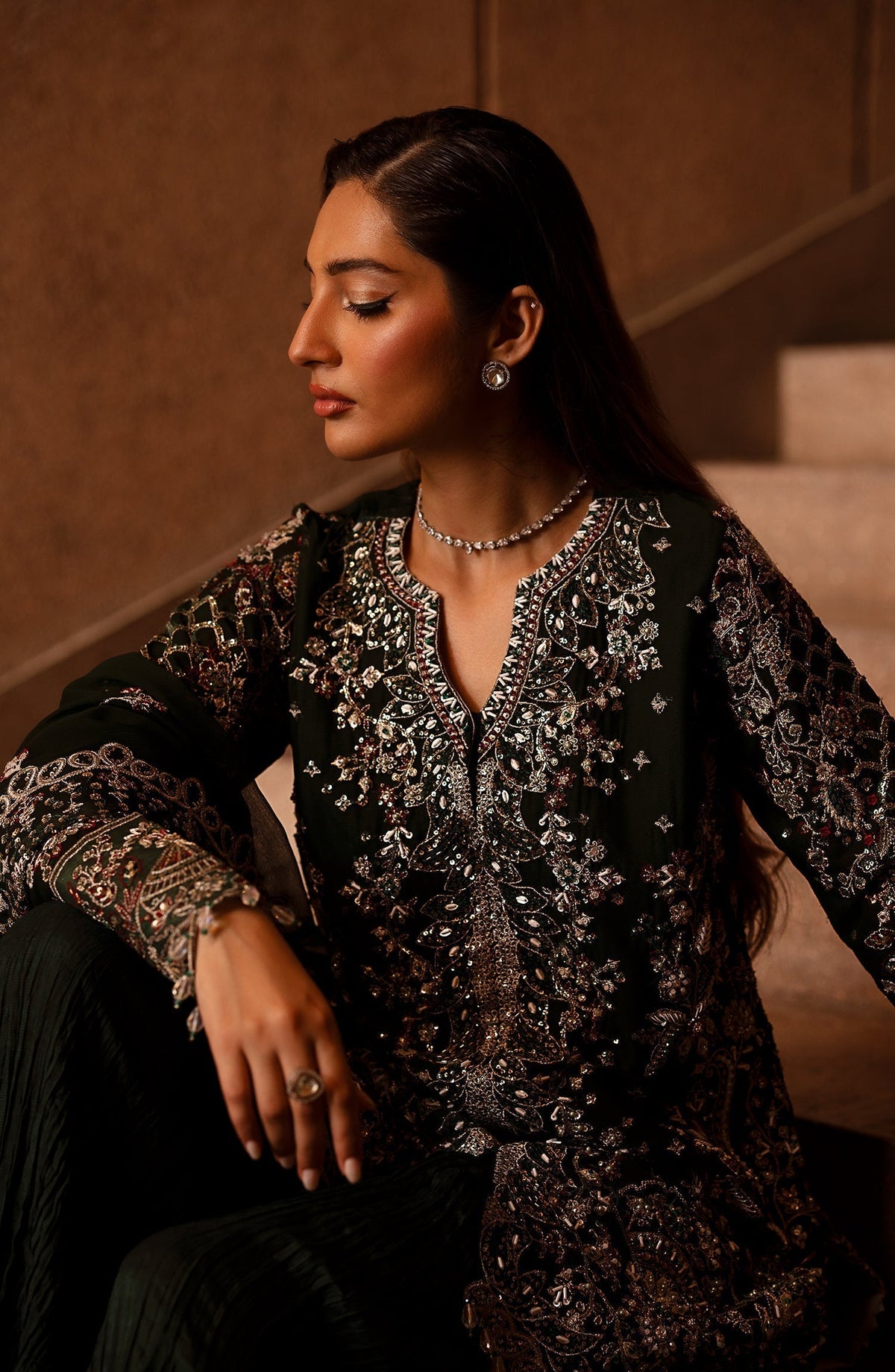 Emaan Adeel | Casabella Wedding Formals | ARISTA - Designer Dress with Intricate embroidery and embellishments. Shop elegent wedding dress at Maria Faisal.