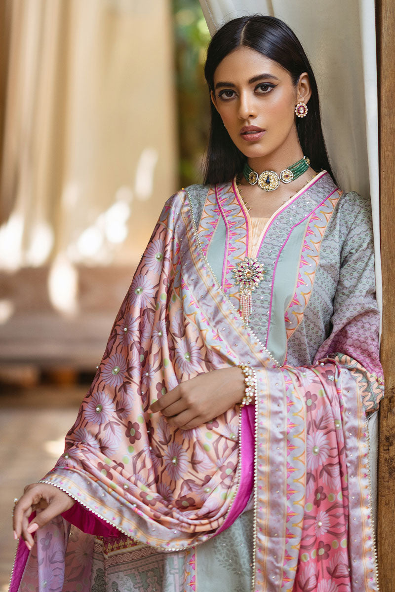Mushq | Nirvana Silk Edit |  Taffy - Designer Dress with Intricate embroidery and embellishments. Shop elegent wedding dress at Maria Faisal.