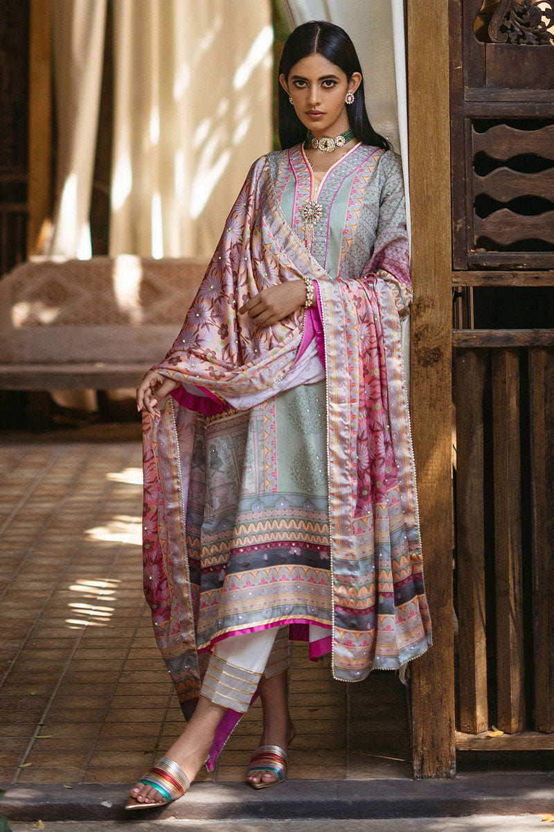 Mushq | Nirvana Silk Edit |  Taffy - Designer Dress with Intricate embroidery and embellishments. Shop elegent wedding dress at Maria Faisal.