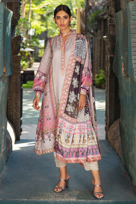 Mushq | Nirvana Silk Edit |  Pewter - Designer Dress with Intricate embroidery and embellishments. Shop elegent wedding dress at Maria Faisal.