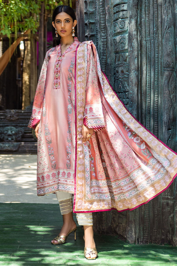 Mushq | Nirvana Silk Edit |  Roseate - Designer Dress with Intricate embroidery and embellishments. Shop elegent wedding dress at Maria Faisal.