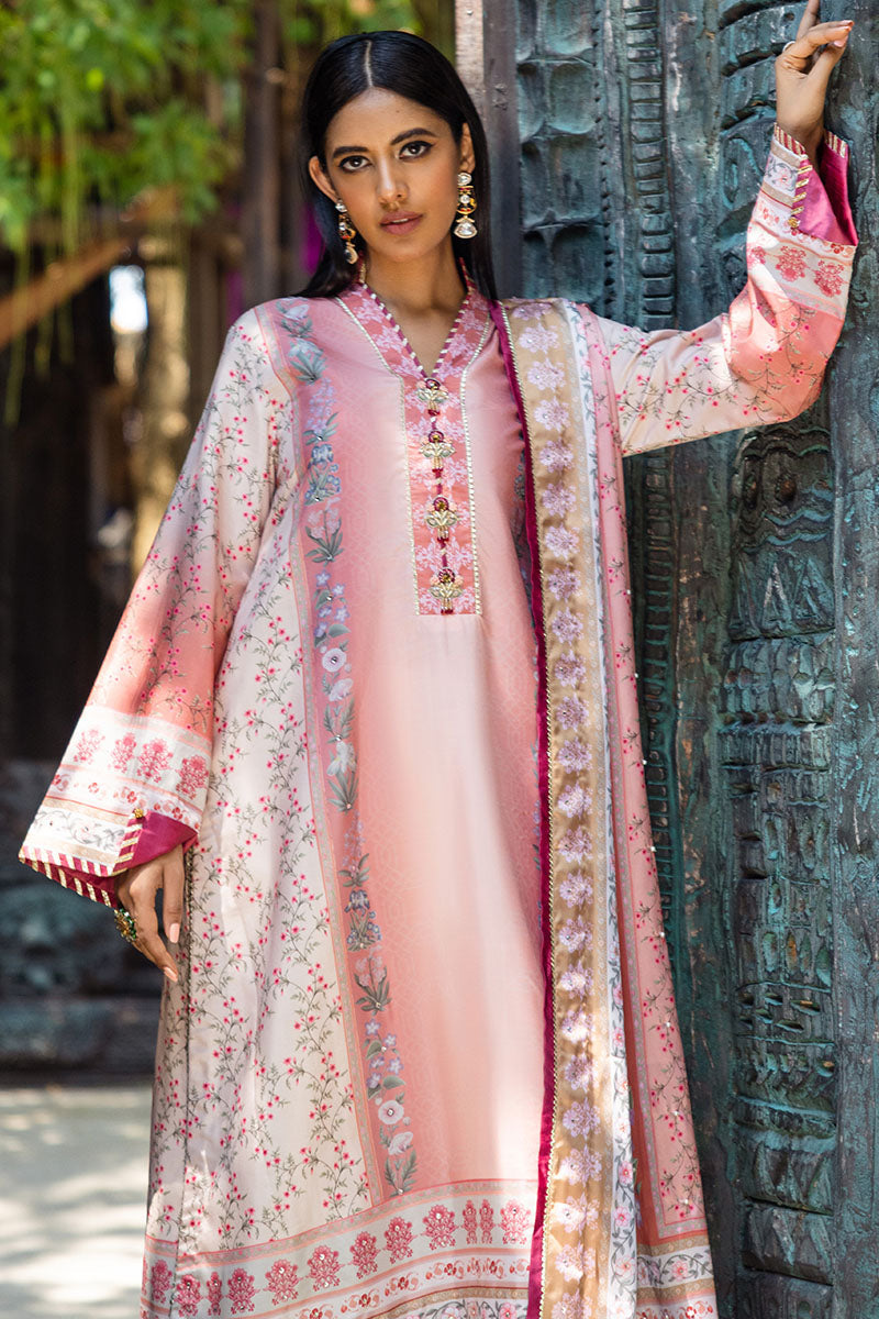 Mushq | Nirvana Silk Edit |  Roseate - Designer Dress with Intricate embroidery and embellishments. Shop elegent wedding dress at Maria Faisal.
