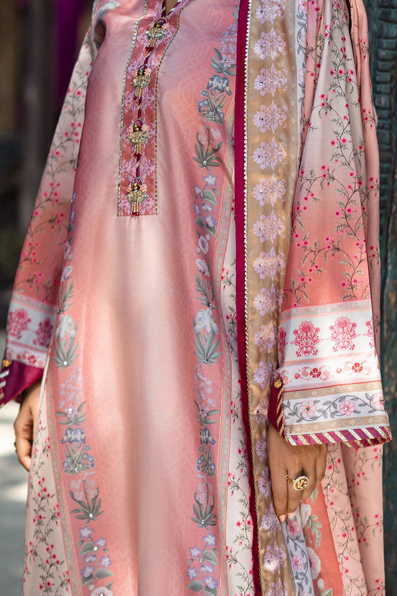 Mushq | Nirvana Silk Edit |  Roseate - Designer Dress with Intricate embroidery and embellishments. Shop elegent wedding dress at Maria Faisal.