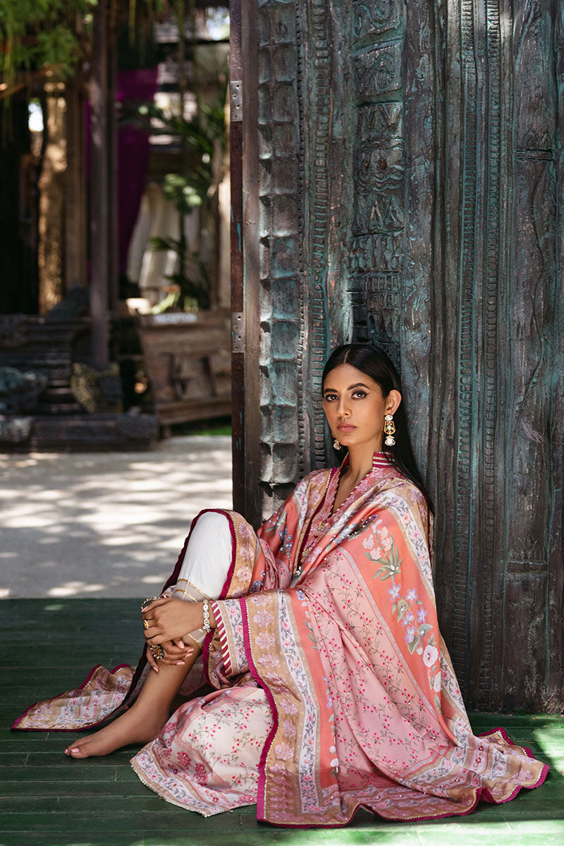 Mushq | Nirvana Silk Edit |  Roseate - Designer Dress with Intricate embroidery and embellishments. Shop elegent wedding dress at Maria Faisal.
