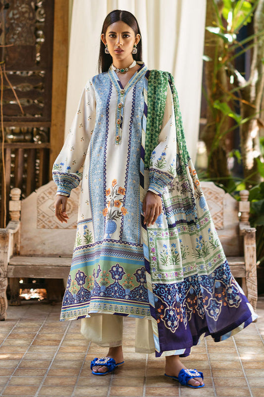 Mushq | Nirvana Silk Edit |  Azure - Designer Dress with Intricate embroidery and embellishments. Shop elegent wedding dress at Maria Faisal.